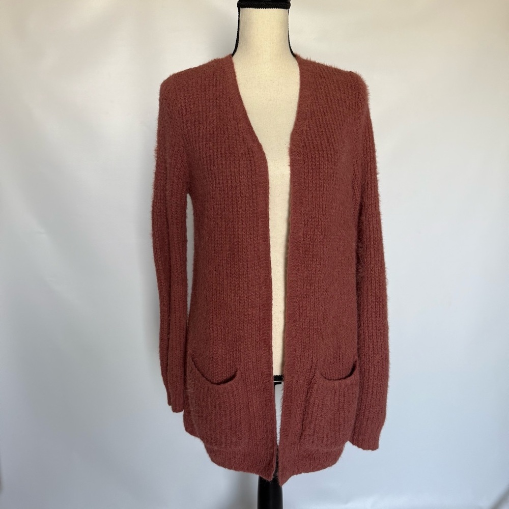 Miracle Rust Open-Front Cardigan Size Small - image 1